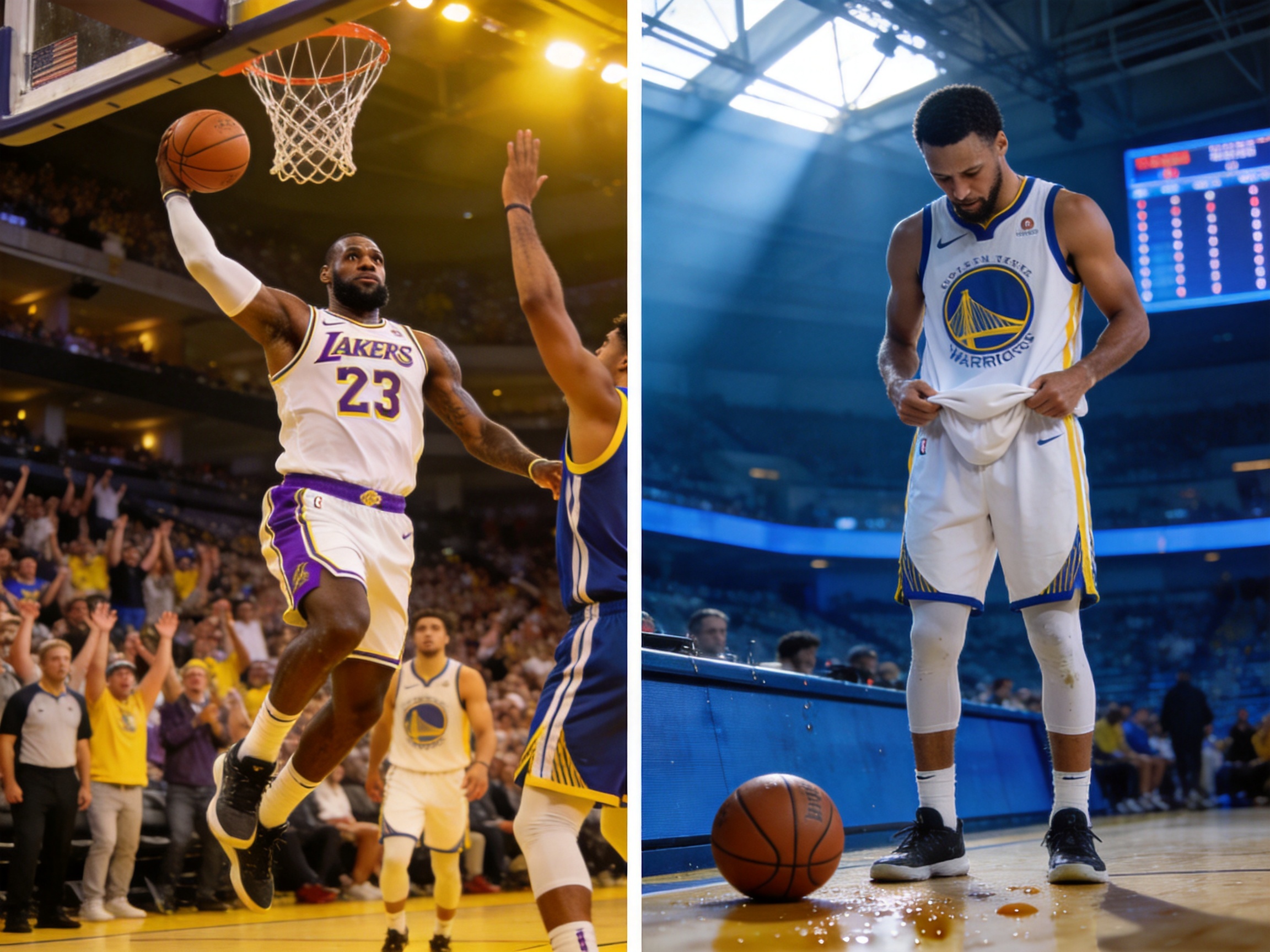 NBA战报 湖人勇士